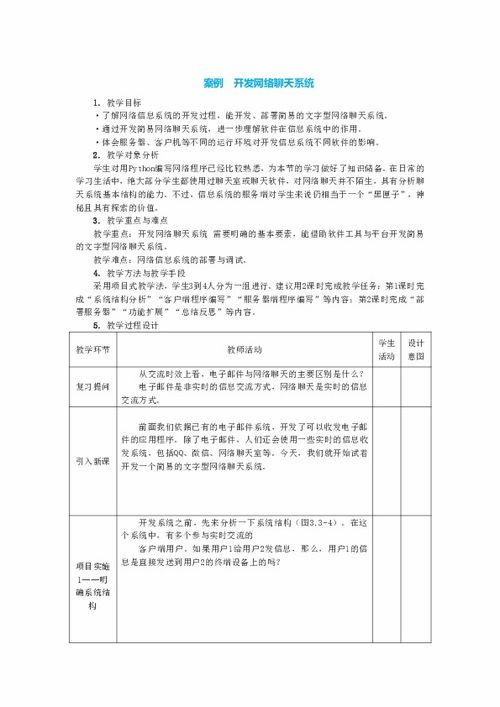 中圖人教版 2019 信息技術必修二 3.3.3 開發網絡聊天系統 2課時